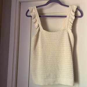 Madewell top with ruffles